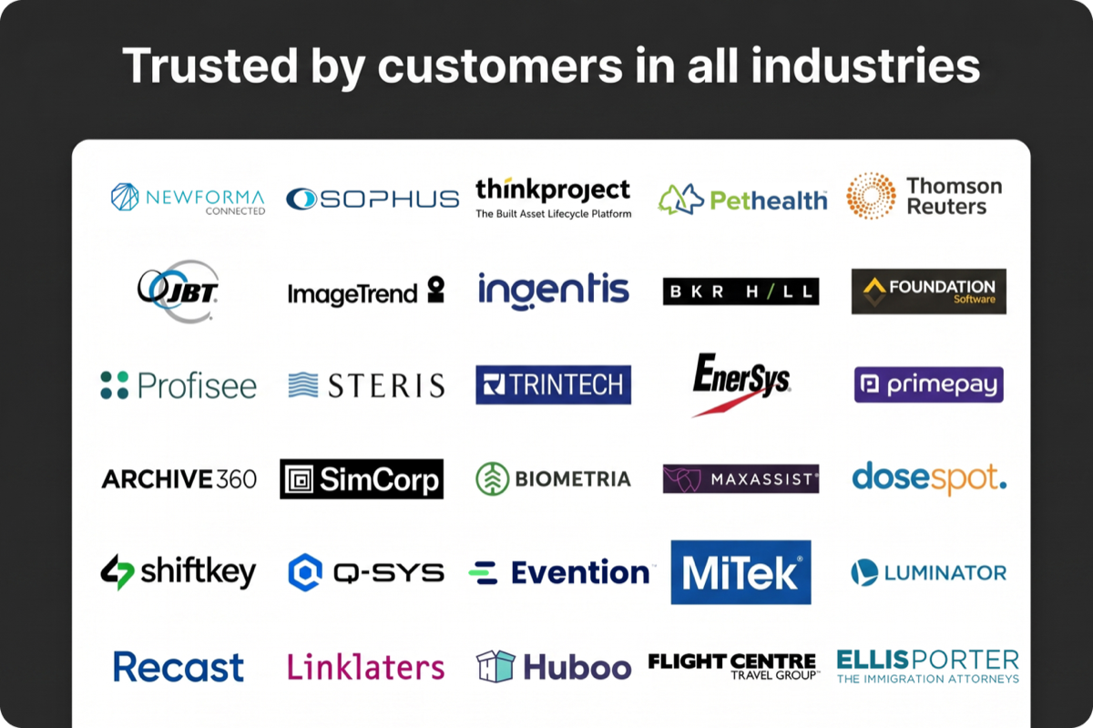Trusted by customers in all industries